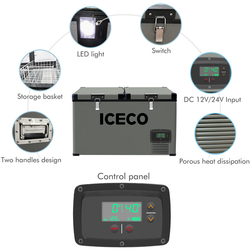 ICECO Compact Portable 2.29 Cubic Feet cu. ft. Portable Garage Ready